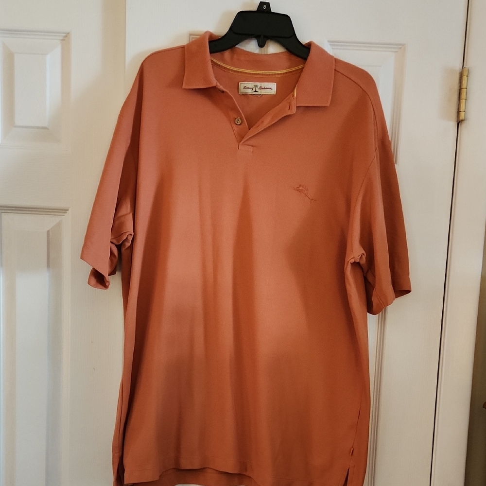 Tommy Bahama Men's Polo Shirt in Warm Coral